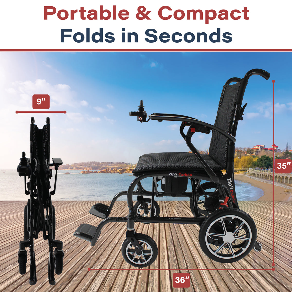 Zipr Carbon Fiber Power Electric Wheelchair