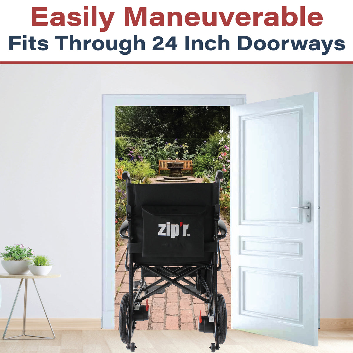 Zipr Carbon Fiber Power Wheelchair Portable Compact Fits Through Doors